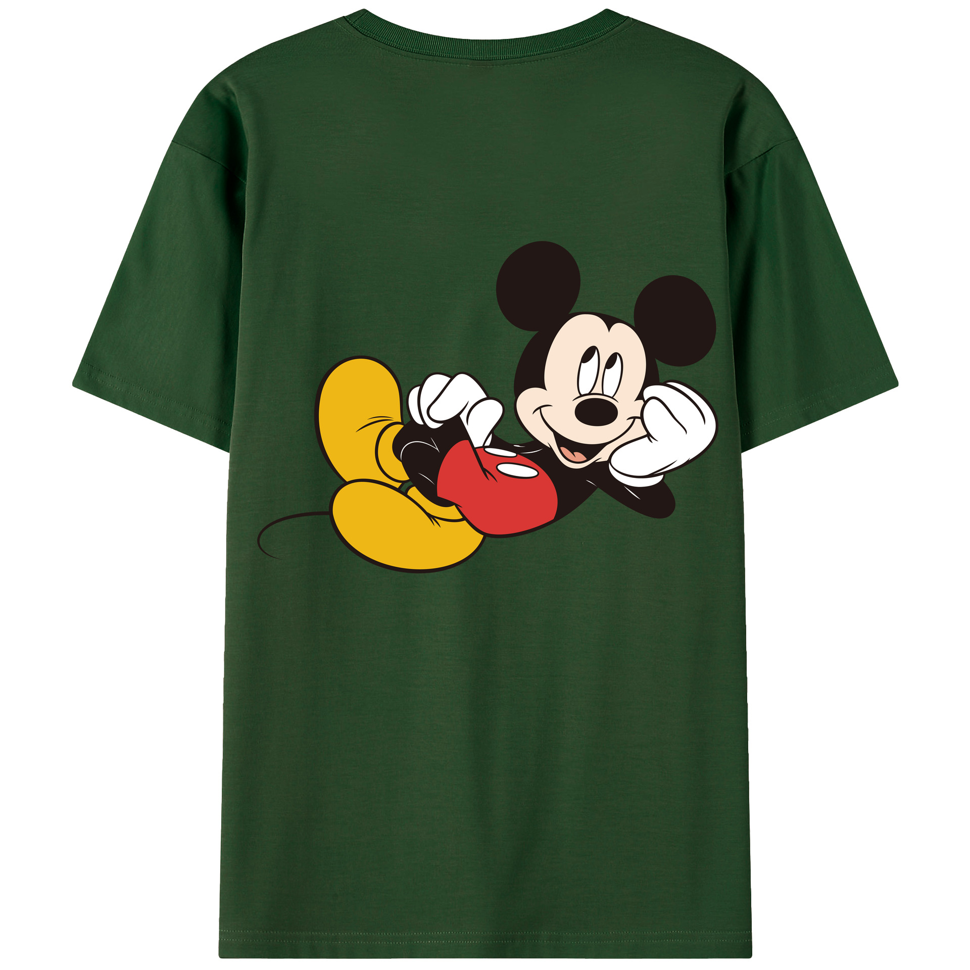 （画像用） ミッキーマウス Mickey Mouse 綿100％半袖Tシャツ（背面プリント）
